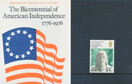 GB 1976 SG 1005 Pack: 80 Bicentenary of American Revolution