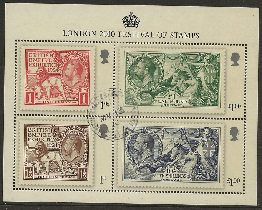 GB 2010 MS3072 London Festival of Stamps Royal Mail Miniature Sheet VFU