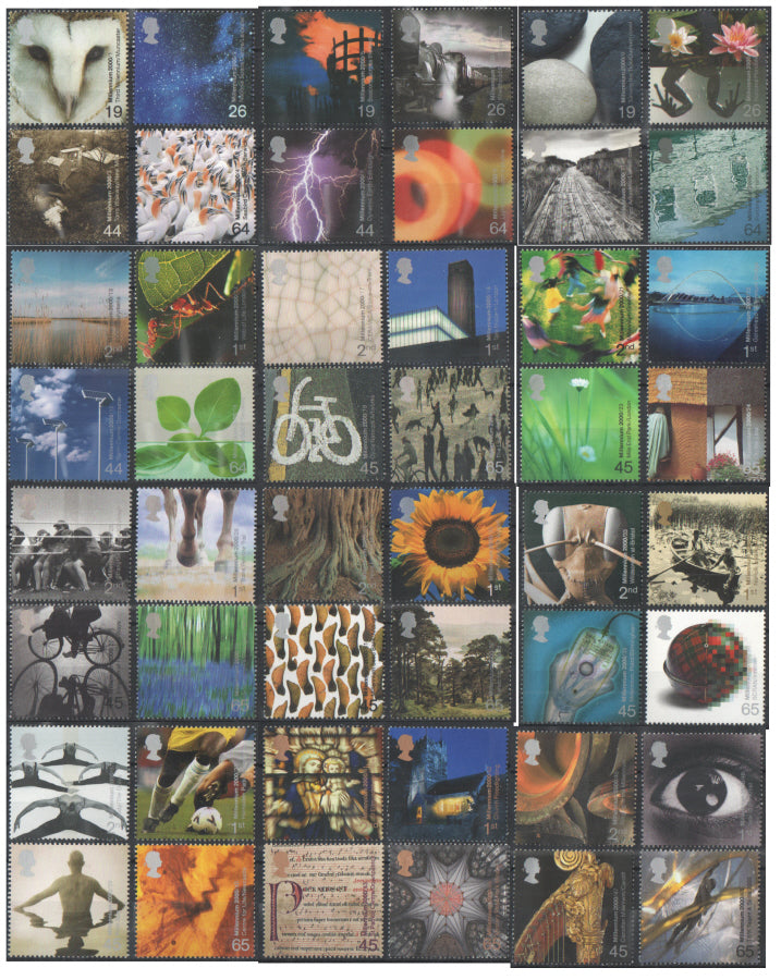GB 2000 COMMEMORATIVE YEAR SET COMPLETE SG 2125 - 2177 MNH