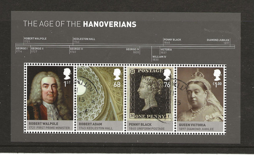 GB 2011 MS3229 2011 The Age of the Hanoverians Royal Mail Miniature Sheet VFU