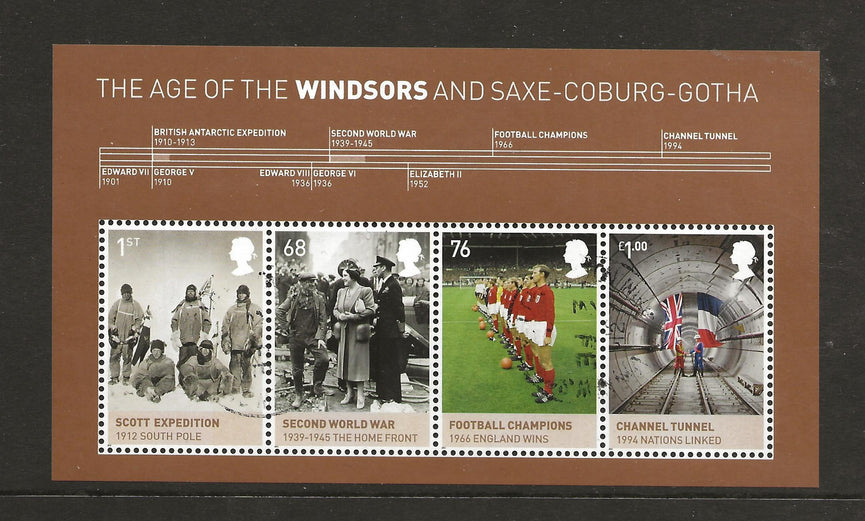 GB 2012 MS3270 Age of the Windsors Royal Mail Miniature Sheet VFU