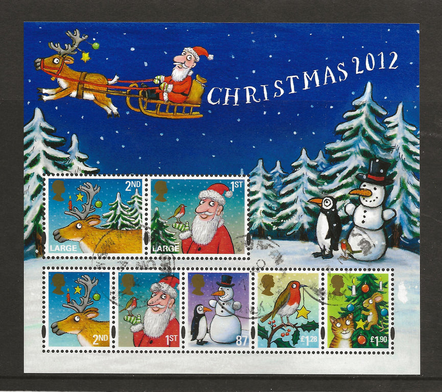GB 2012 MS3422 Christmas Royal Mail Miniature Sheet VFU
