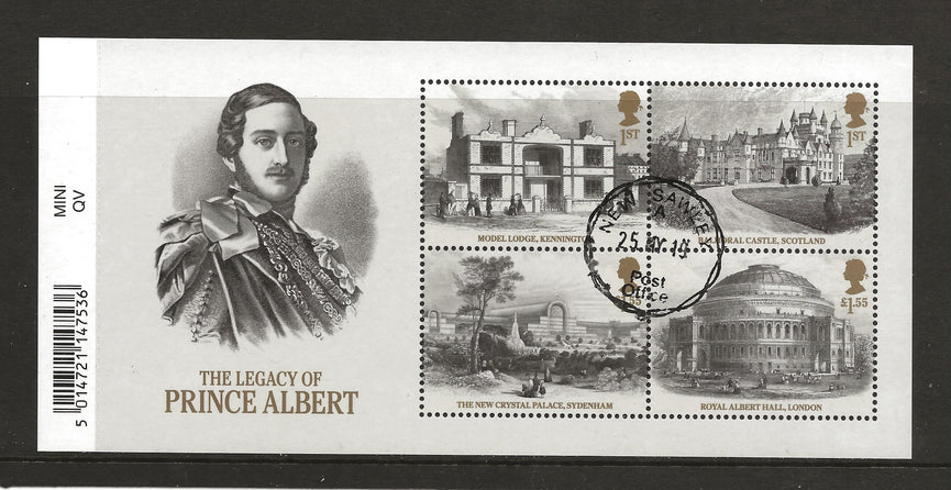GB 2019 MS4225 Legacy of Prince Albert Barcoded Miniature Sheet VFU