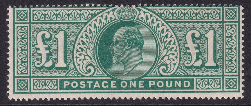 GB 1902 SG266 KING EDWARD VII £1 DULL BLUE-GREEN SG266 MNH CAT £3000