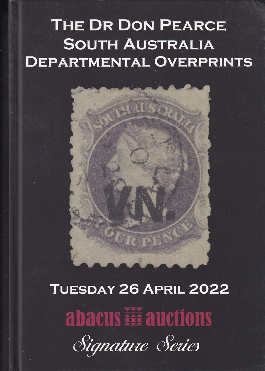 Abacus Auctions 247 The Dr Don Pearce South Australia Departmental Overprints