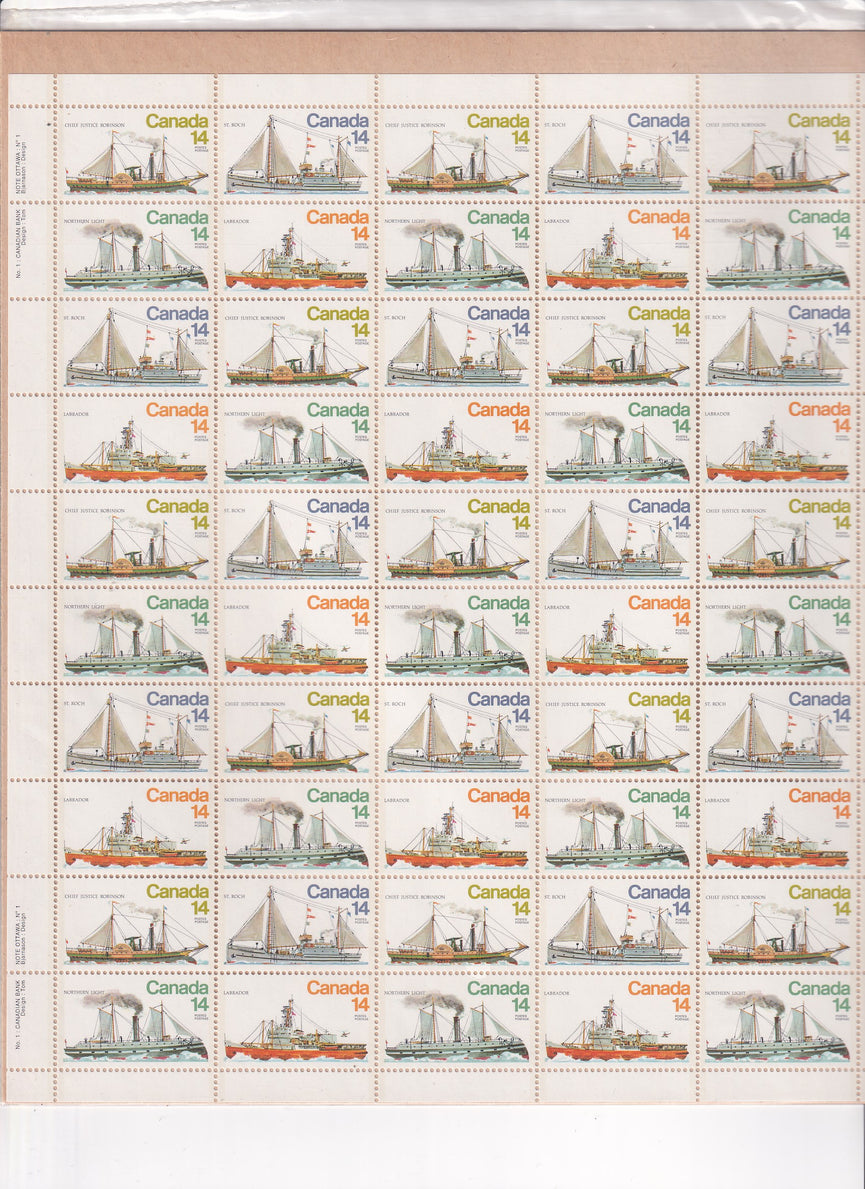 CANADA 1978 Full Pane of 50 In Pack Ice Vessels #779a MNH