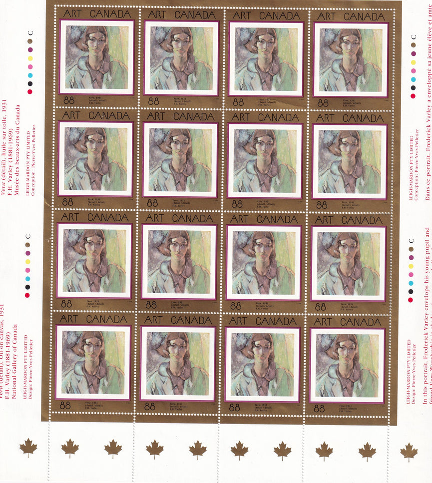 CANADA 1994 Full Pane of 16 66c Masterpieces Of Canadian Art SG 1589 #1516 MNH