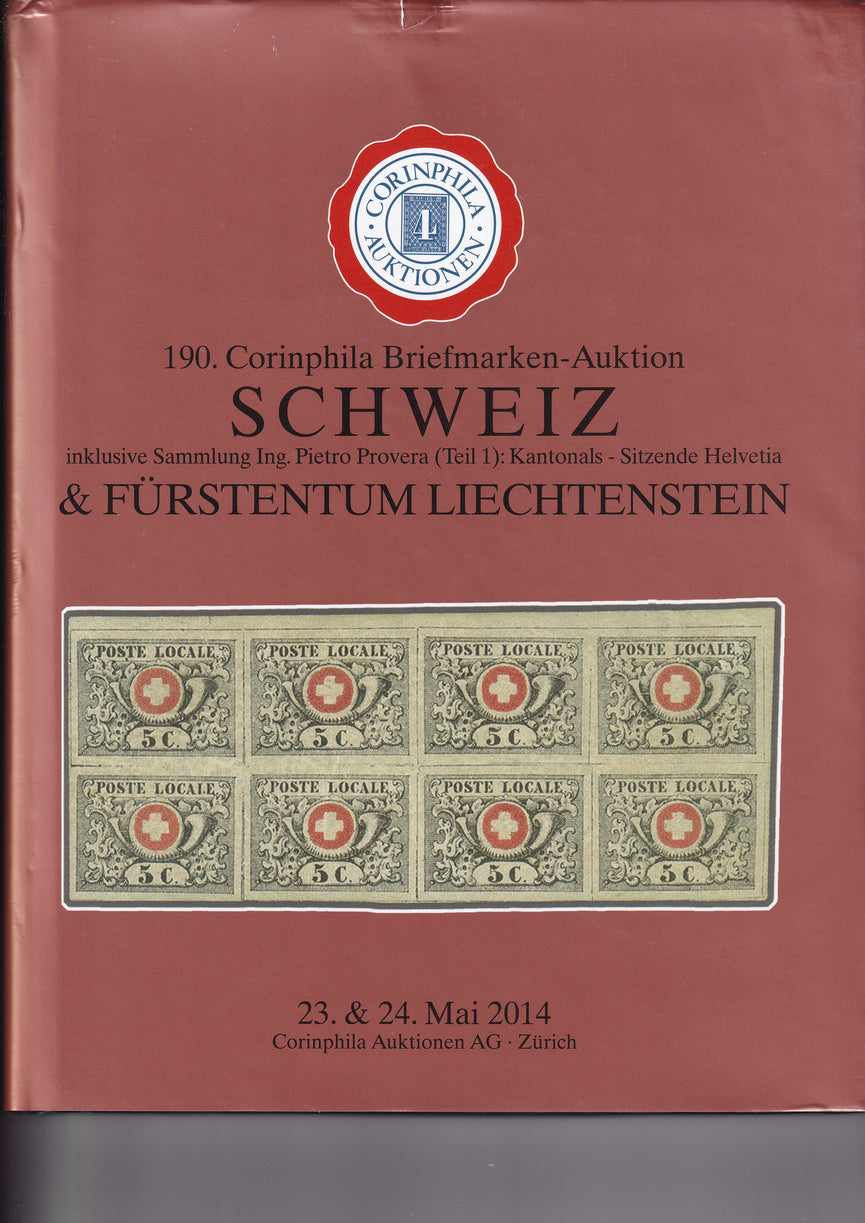 CORINPHILA 190 SWITZERLAND & FUSRTENTUM LIECHTENSTEIN
