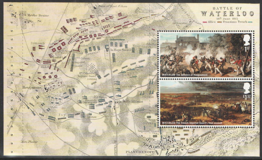 GB 2015 SG 3724a Battle of Waterloo Commemorative's From DY14