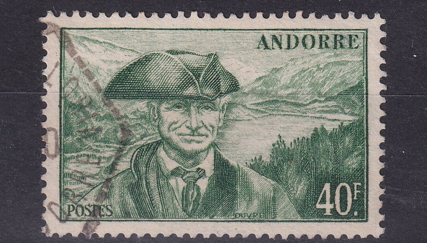FRENCH ANDORRA SG F141 1946 40f Deep Green VFU