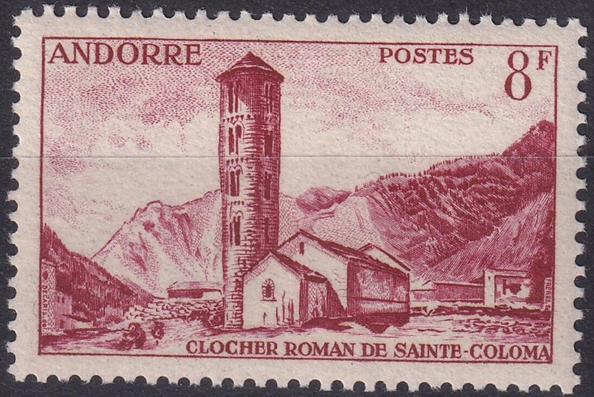 FRENCH ANDORRA SG F149 1955 8f Lake MNH