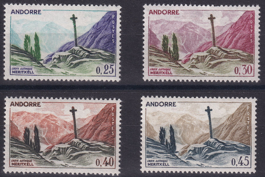 FRENCH ANDORRA SG F174,75, 75a & 76a 1961 60c MM