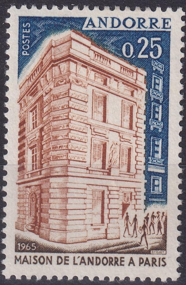 FRENCH ANDORRA SG F194 1965 Andorra House 25c MM