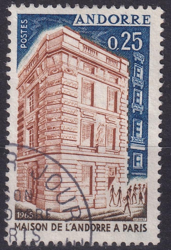 FRENCH ANDORRA SG F194 1965 Andorra House 25c VFU