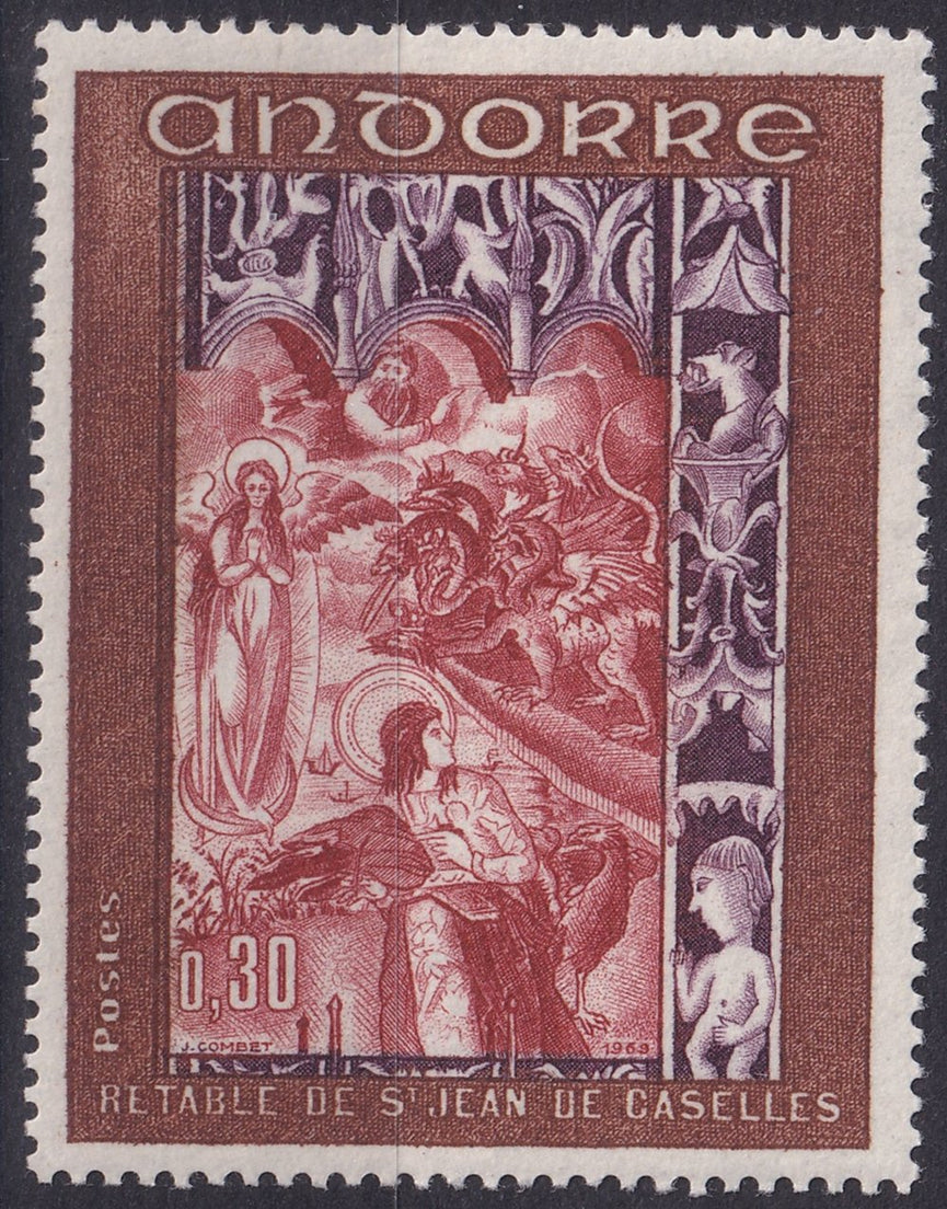 FRENCH ANDORRA SG F218 & 220 1969 Altar Screens MM