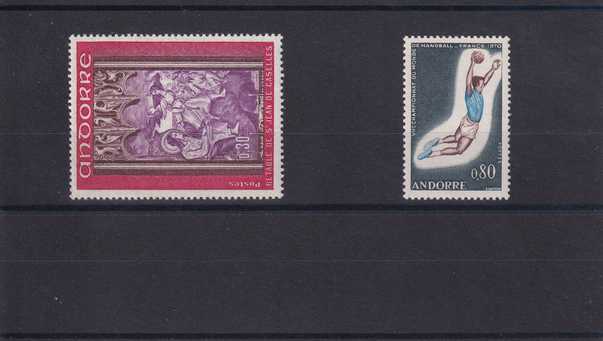 FRENCH ANDORRA SG F218 & 220 1969 Altar Screens MM