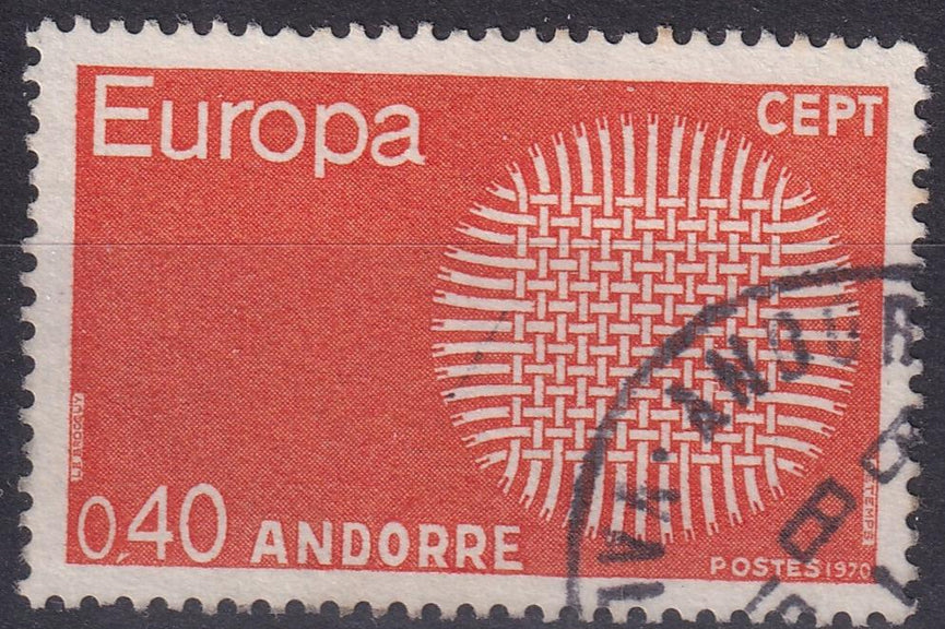 FRENCH ANDORRA SG F222 1970 Europa 40c VFU