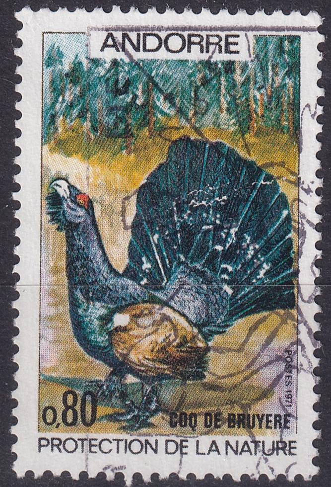 FRENCH ANDORRA SG F229 1971 Nature Protection 80c VFU