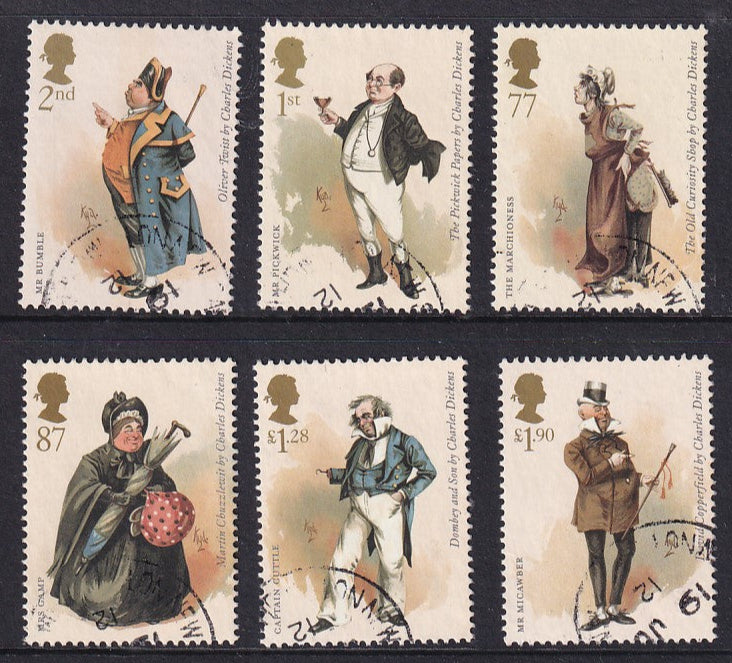 GB 2012 SG 3330-3335 Scott 3037-3042 Charles Dickens VFU