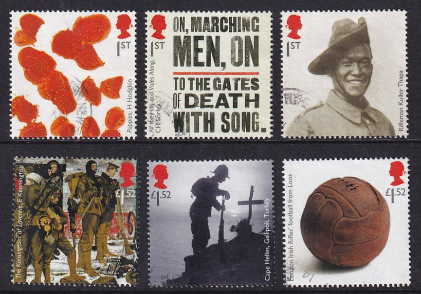 GB 2015 SG 3711-3716 The First World War VFU