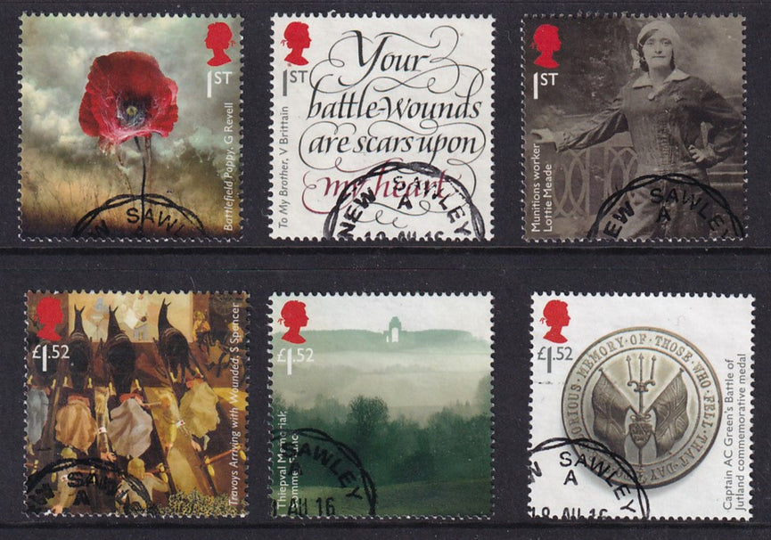 GB 2016 SG 3838-3843 The Great War 1916 VFU