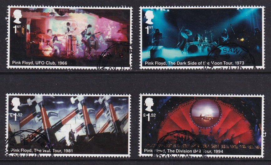 GB 2016 MS 3855 Pink Floyd (Stamps from MS3855) VFU
