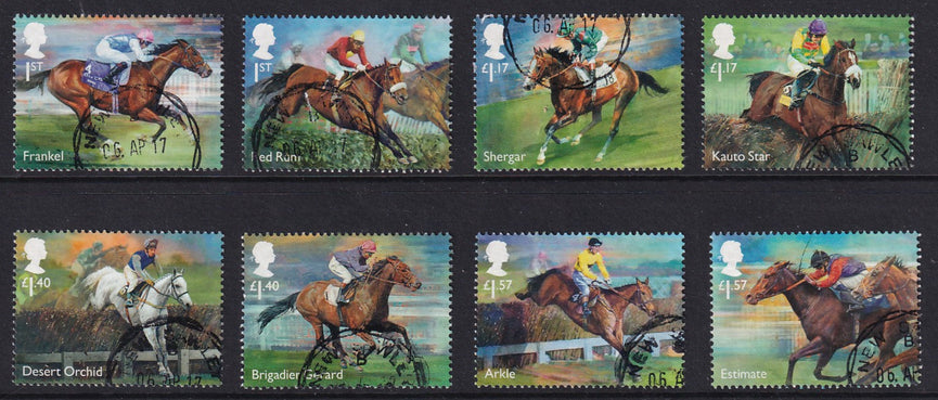 GB 2017 SG 3940-3947 Racehorse Legends VFU