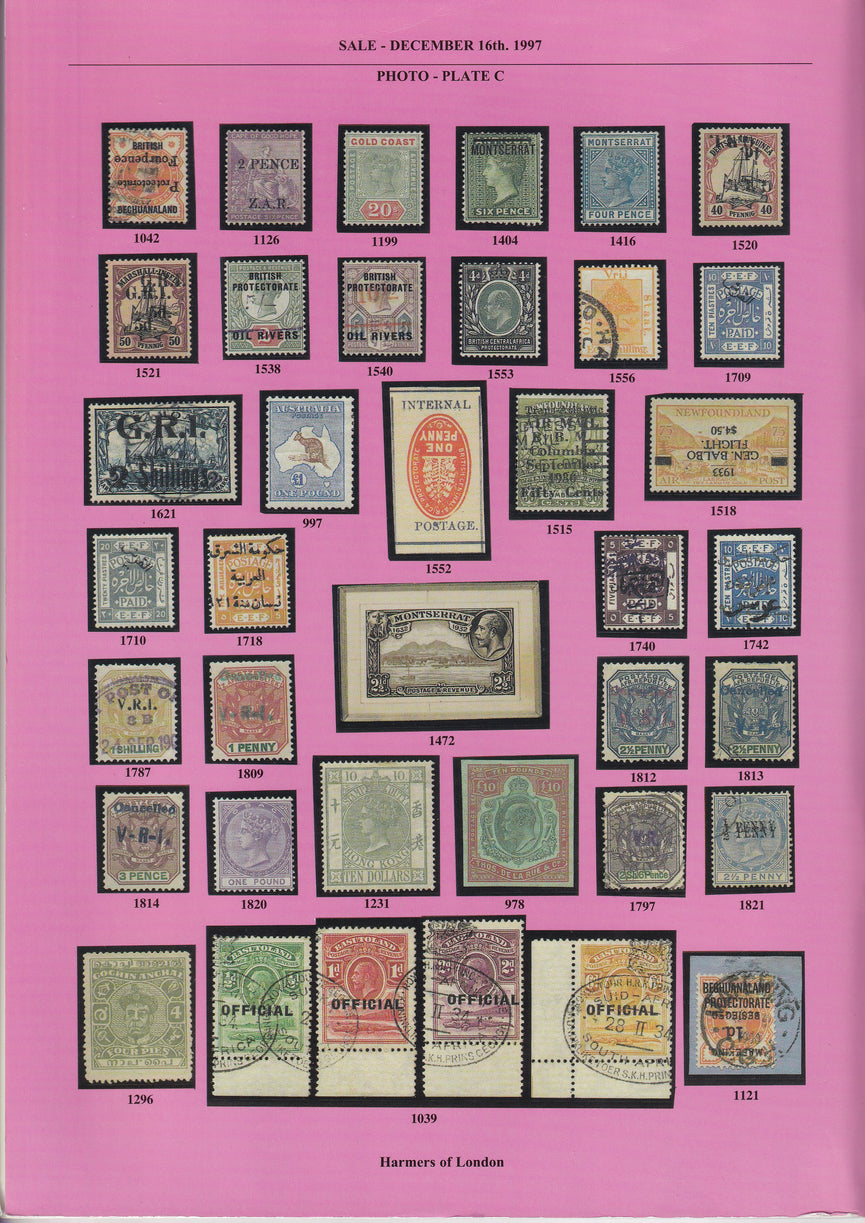 HARMERS 1997 16th DEC COLLECTIONS FOREIGN COUNTRIES GB AND BRITISH COMMONWEALTH