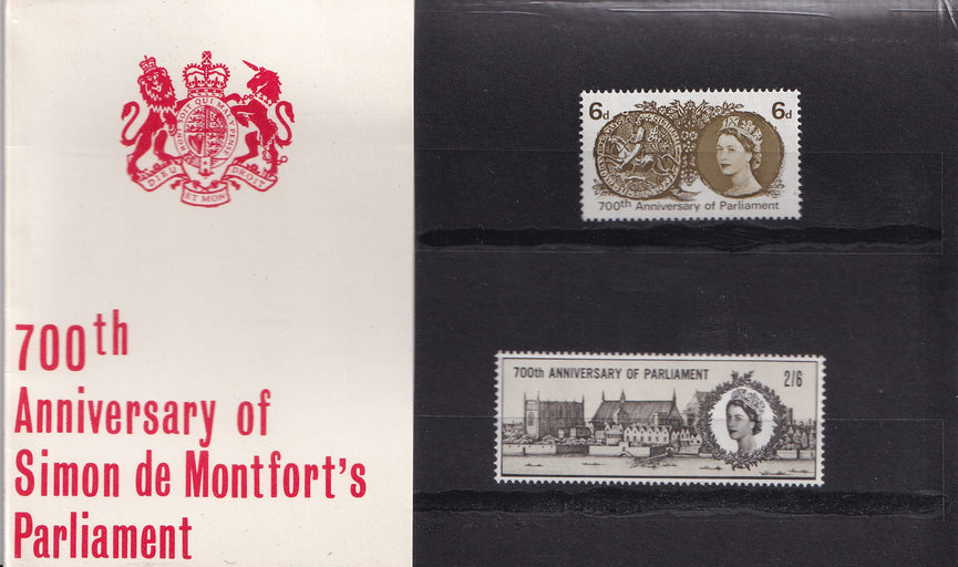 GB 1965 700th Anniversary of Simon de Montfort's Parliament Presentation Pack