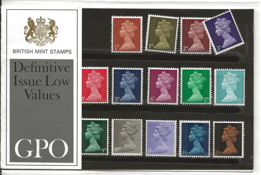 GB 1967 PACK 8 ½d - 1/9 (14 V) Pre Decimal Machins Presentation Pack
