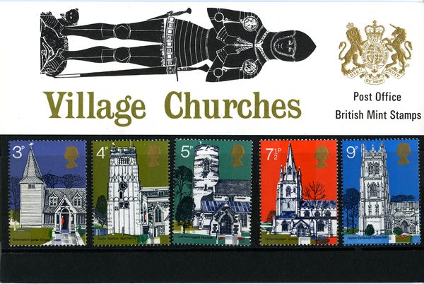 GB 1972 Village Churches Royal Mail Presentation Pack 41