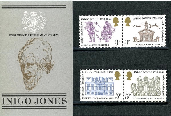 GB 1973 Inigo Jones Royal Mail Presentation Pack 53