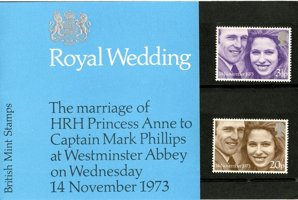 GB 1973 Royal Wedding Royal Mail Presentation Pack 56