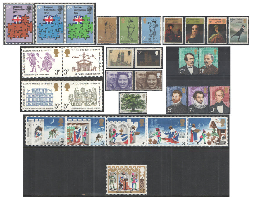 GB 1973 COMMEMORATIVE YEAR SET COMPLETE SG 919 - 948 MNH