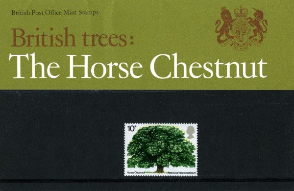 GB 1974 British Trees Horse Chestnut Royal Mail Presentation Pack 58