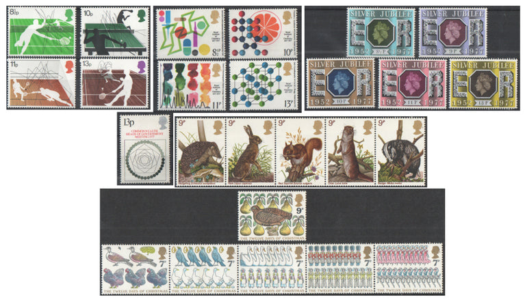 GB 1977 COMMEMORATIVE YEAR SET COMPLETE SG 1022 - 1049 MNH