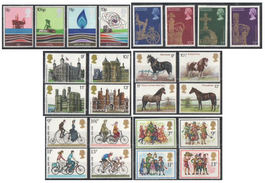 GB 1978 COMMEMORATIVE YEAR SET COMPLETE SG 1050 - 1074 MNH