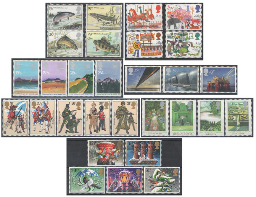 GB 1983 COMMEMORATIVE YEAR SET COMPLETE SG 1207 - 1235 MNH
