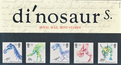 GB 1991 SG 1573-1577 Dinosaurs  Pack 220