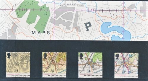 GB 1991 SG 1578-1581 Ordnance Survey Maps Pack 221