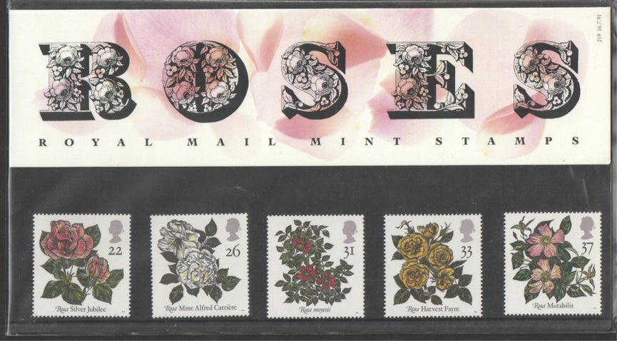 GB 1991 SG 1568-1572 Roses Pack 219
