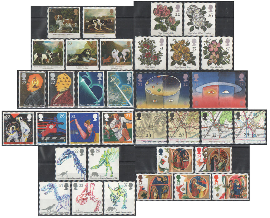GB 1991 COMMEMORATIVE YEAR SET COMPLETE SG 1531 - 1586 MNH
