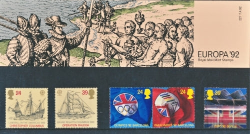 GB 1992 SG 1615-1619 Europa Pack 227