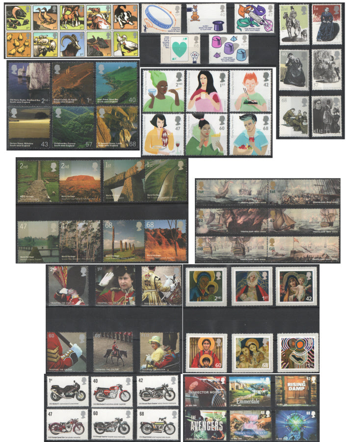 GB 2005 Commemorative Complete Year Collection 11 Sets U/M - FACE VALUE £58.67