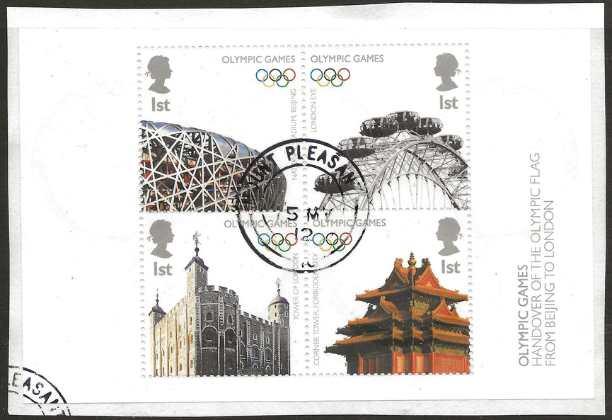 GB 2008 MS2861 Beijing Olympics Royal Mail Miniature Sheet  VFU