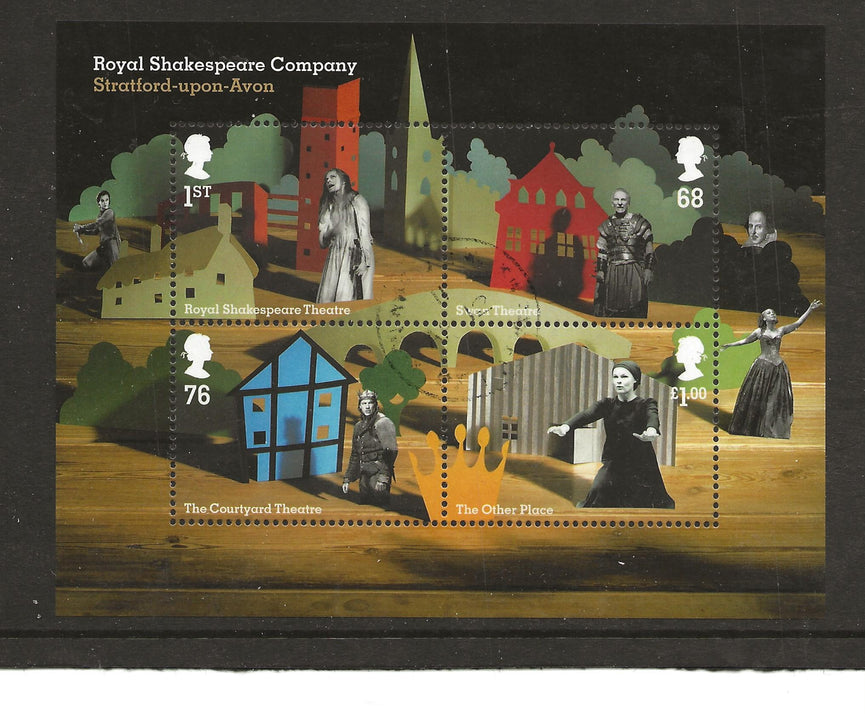 GB 2011 MS3179 Royal Shakespeare Company Royal Mail Miniature Sheet VFU