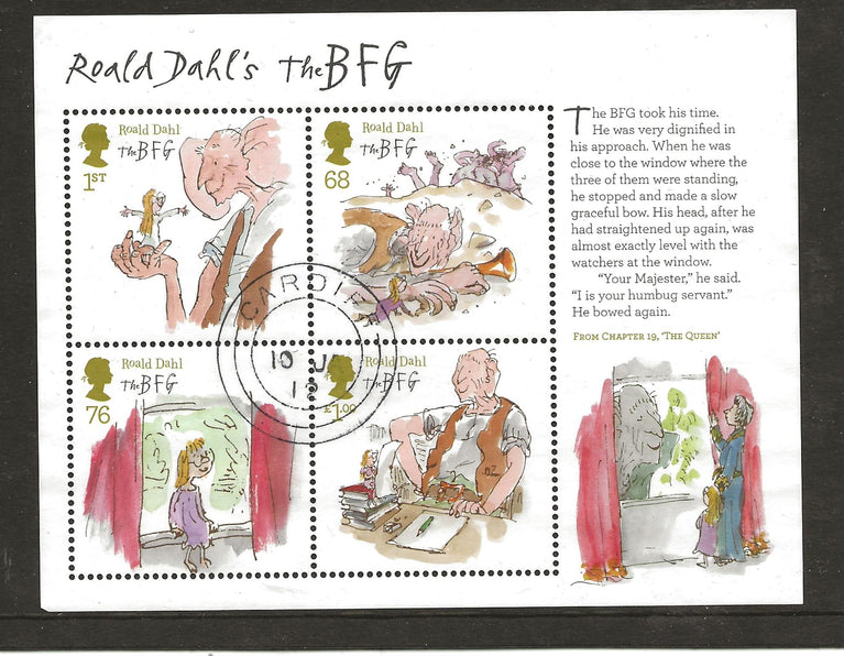 GB 2012 MS3264  Roald Dahl Royal Mail Miniature Sheet VFU
