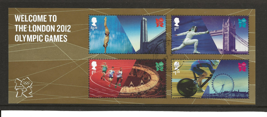 GB 2012 MS3341 Welcome to London  Olympic Games Royal Mail Miniature Sheet VFU