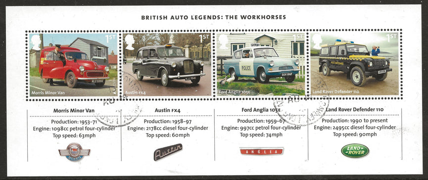 GB 2013 MS3518  British Auto Legends Royal Mail Miniature Sheet  VFU