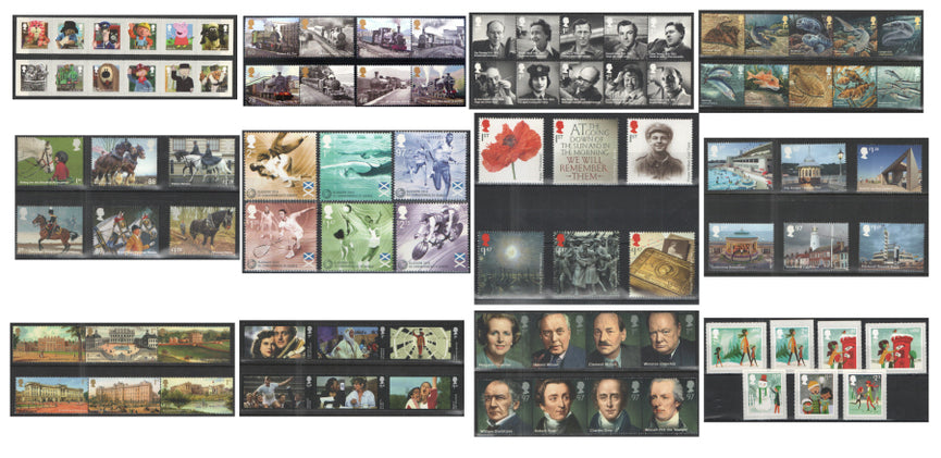 GB 2014 Commemorative Year Collection 11 Sets U/M - FACE VALUE £126.76